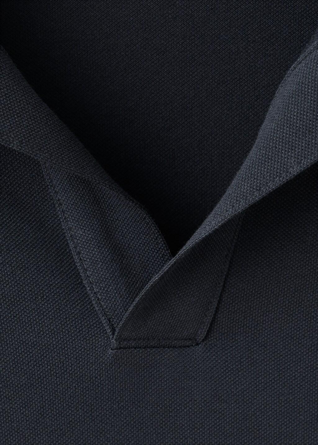 Navy Slim Fit Pique Polo, Navy, large image number 1