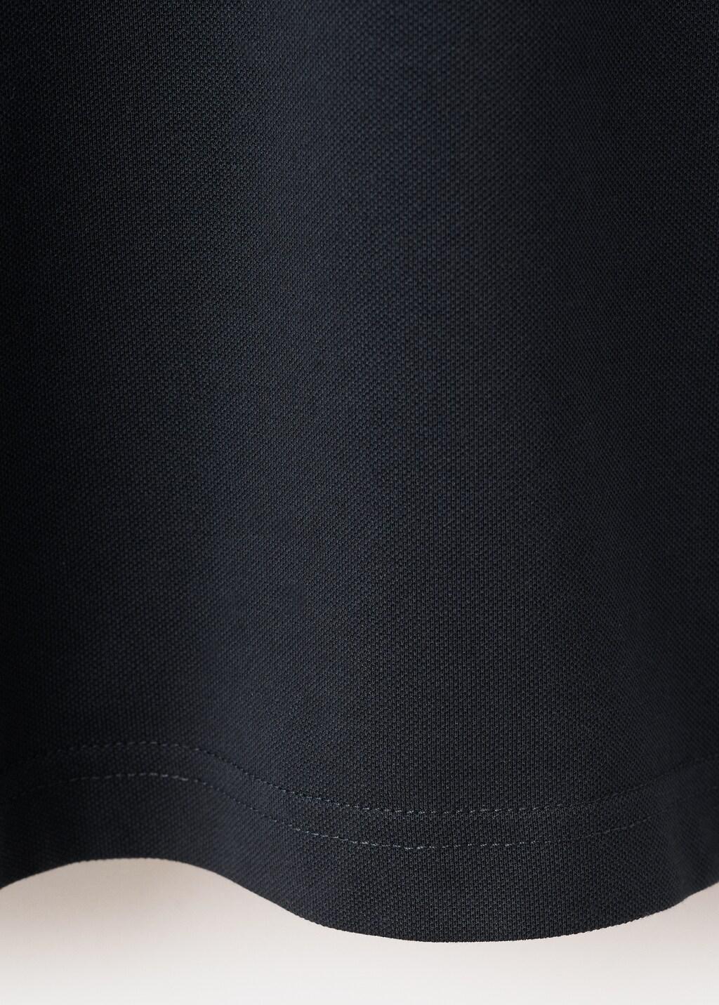 Navy Slim Fit Pique Polo, Navy, large image number 5