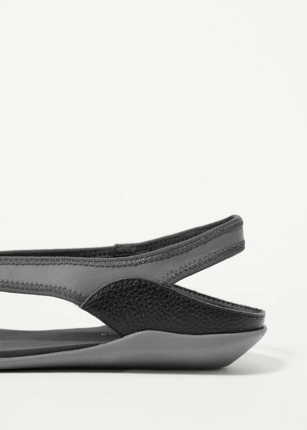 Grey Neoprene Strap Sandal, Grey, large image number 2
