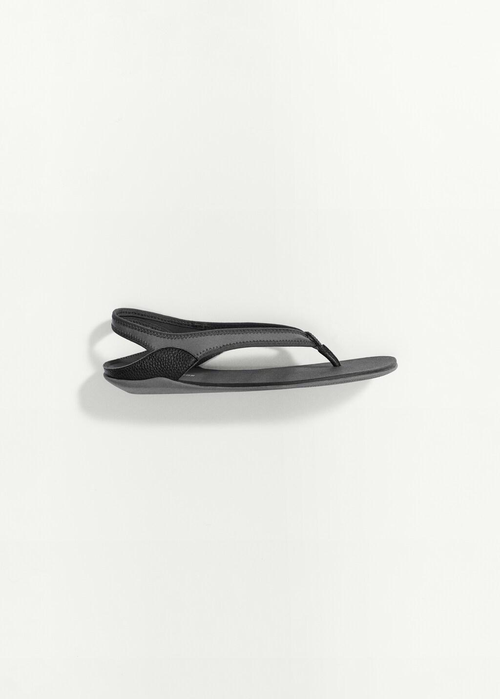 Grey Neoprene Strap Sandal, Grey, large image number 4