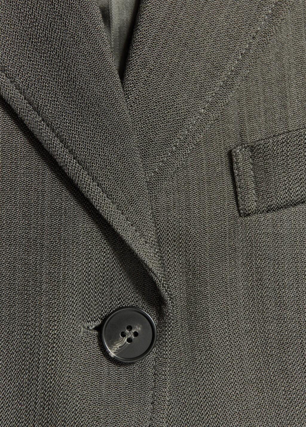 Black Fitted Waist Jacket, Black, large image number 1