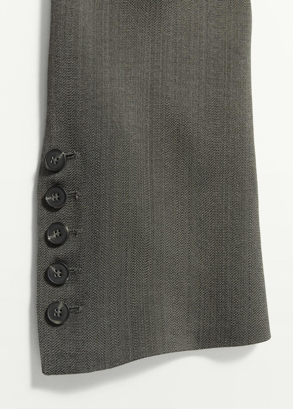 Black Fitted Waist Jacket, Black, large image number 5