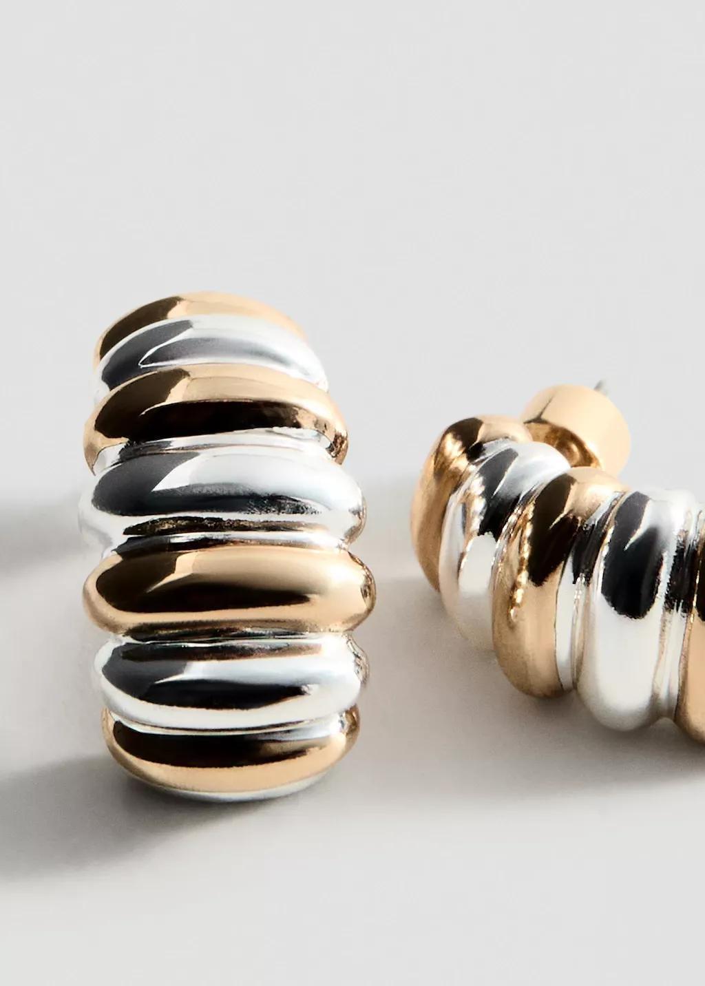 Gold Two-Tone Earrings, 0201_OR, large image number 0