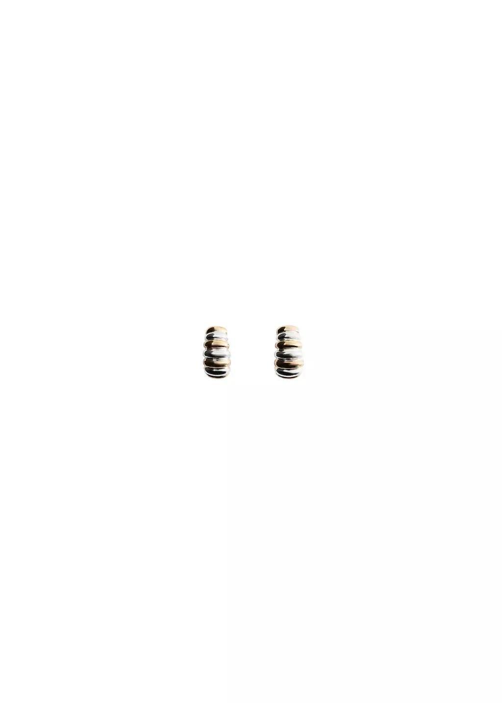 Gold Two-Tone Earrings, 0201_OR, large image number 1