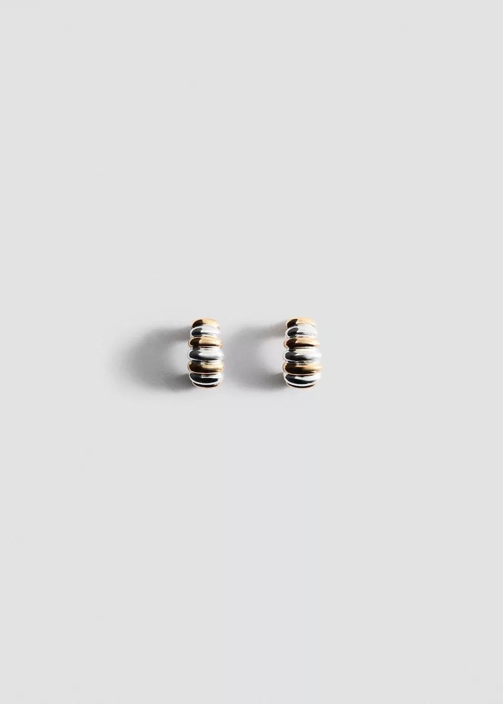 Gold Two-Tone Earrings, 0201_OR, large image number 2