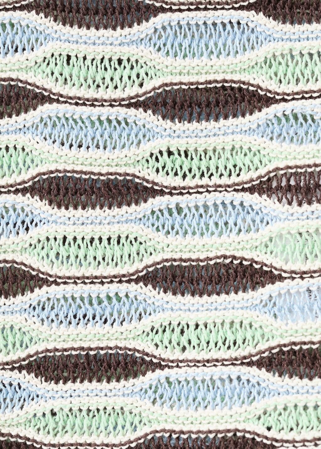 Blue Lt Pastel Wavy Stripe Knit Shorts, Light-Pastel Blue, large image number 5