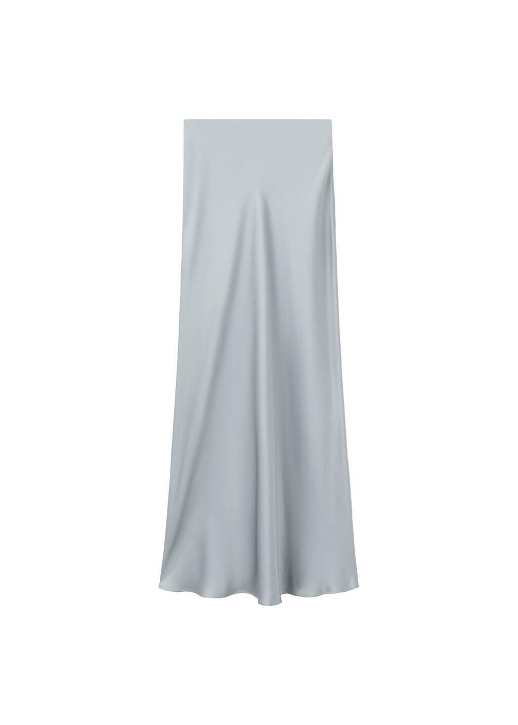 Silver Satin Maxi-Skirt, Silver, large image number 5