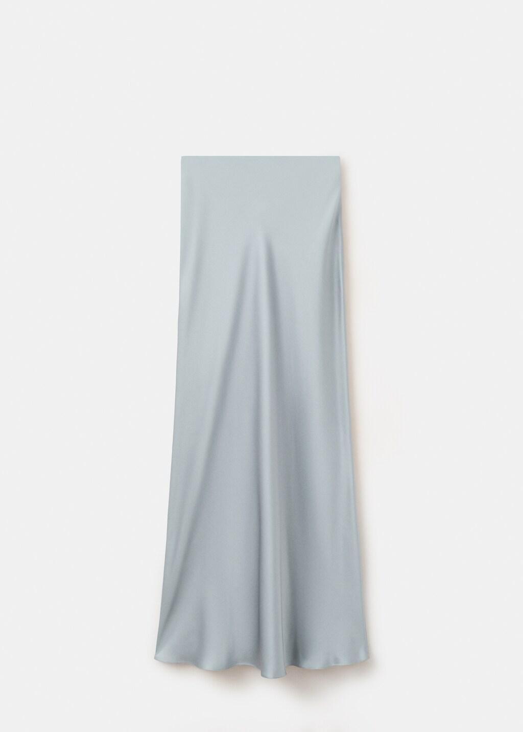 Silver Satin Maxi-Skirt, Silver, large image number 6