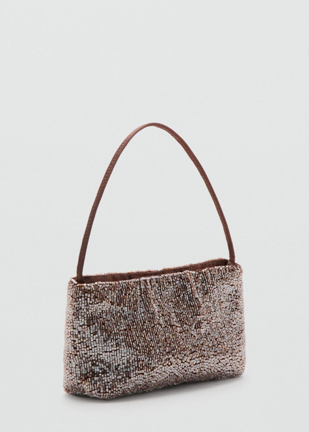 Brown Crystal Clutch Bag, Brown, large image number 1