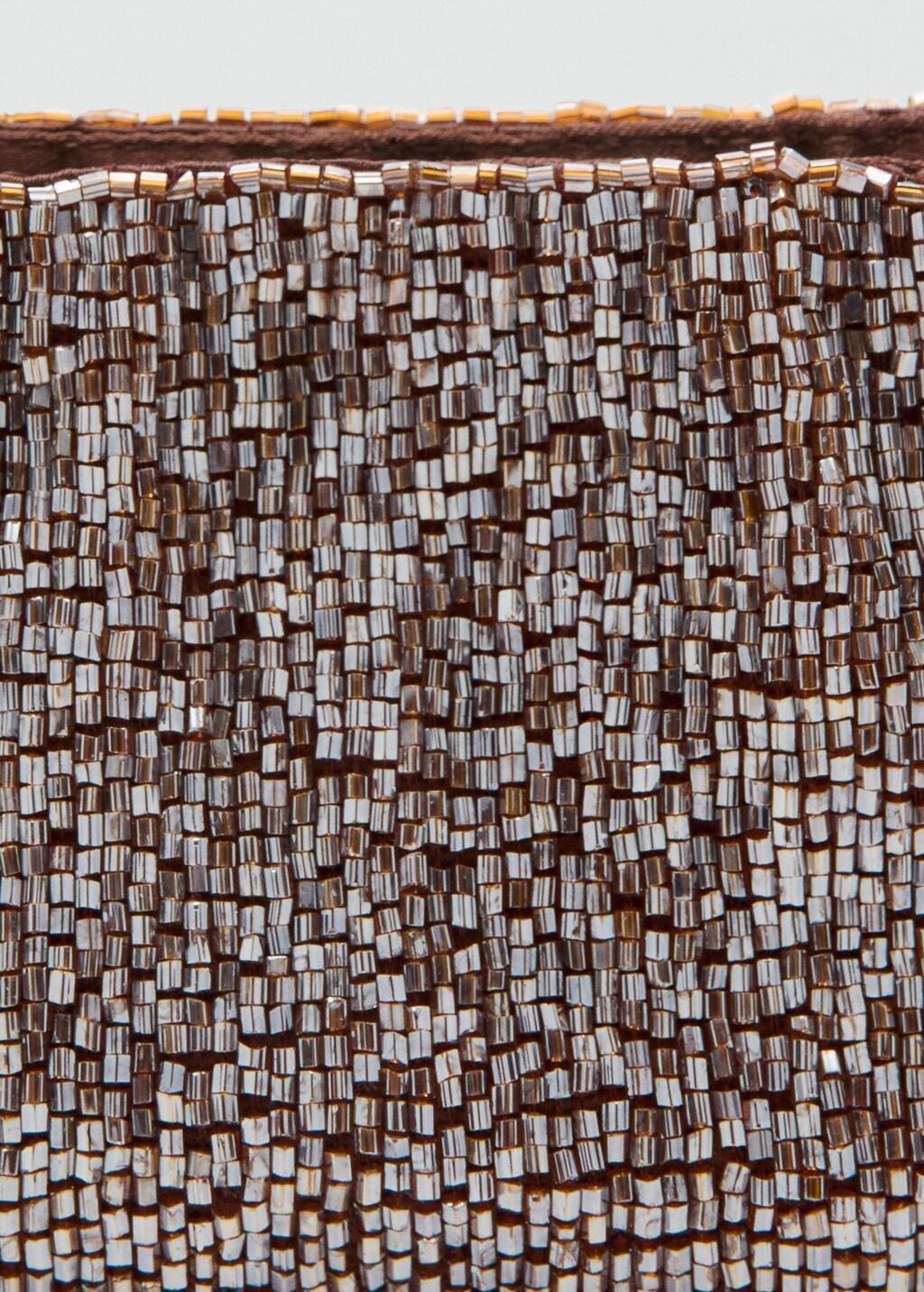 Brown Crystal Clutch Bag, Brown, large image number 2