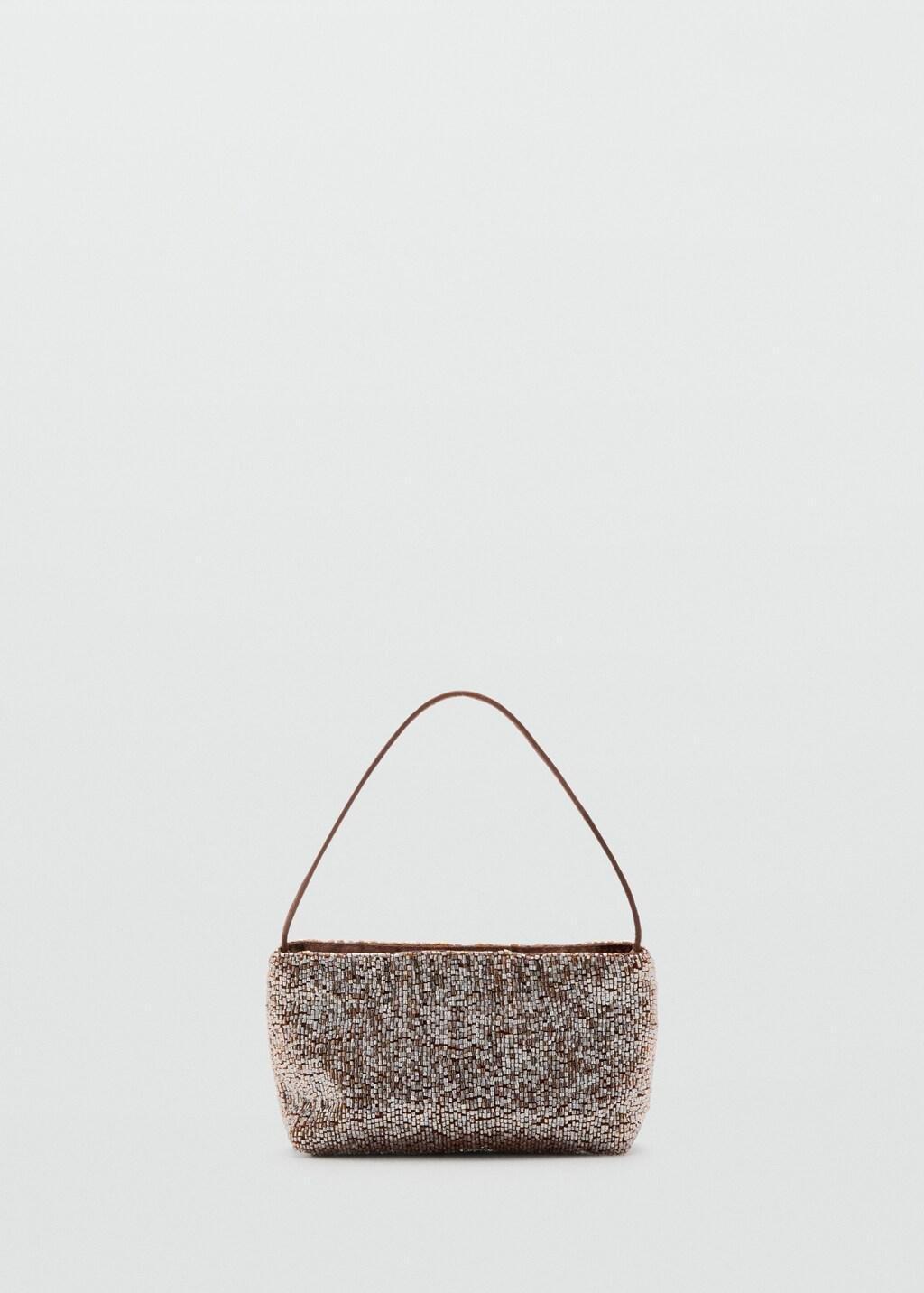 Brown Crystal Clutch Bag, Brown, large image number 4