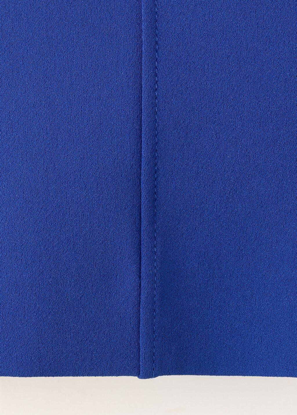 Blue High-Waisted Shorts With Seams, Medium Blue, large image number 1
