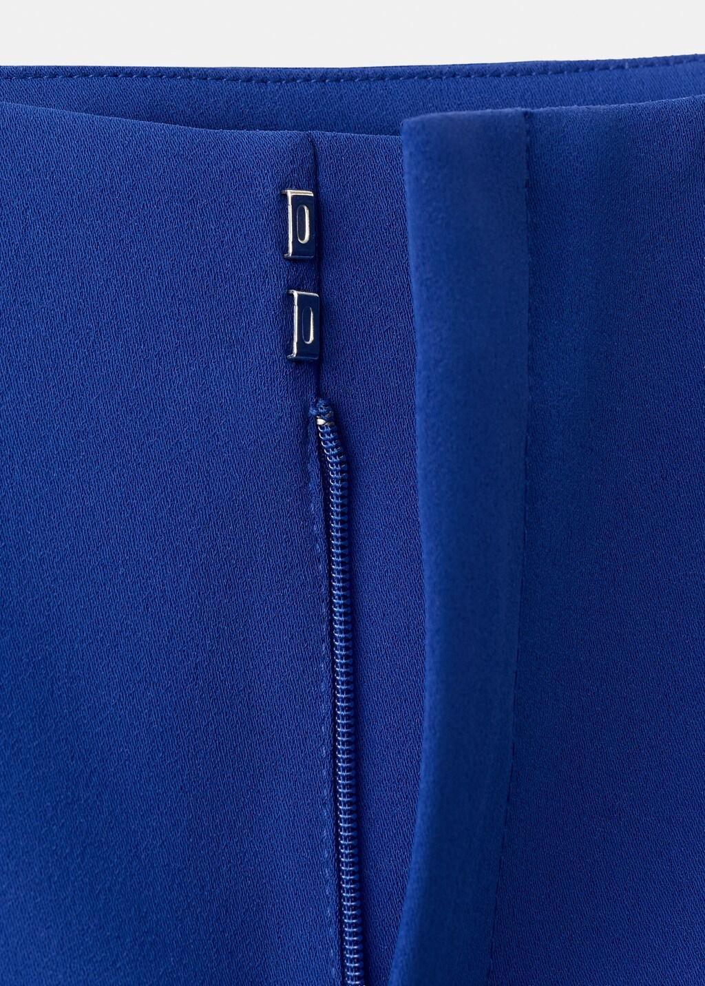 Blue High-Waisted Shorts With Seams, Medium Blue, large image number 5