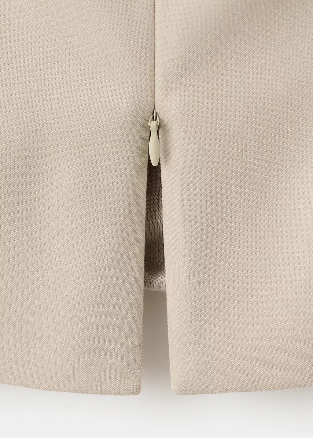 Brown Lt Pastel Zipper Fitted Waistcoat, Light Pastel Brown, medium