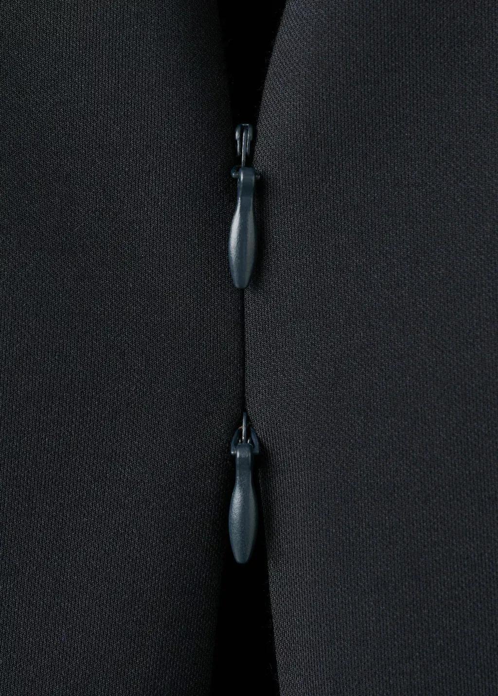Blue Zipper Fitted Waistcoat, Navy, large image number 1