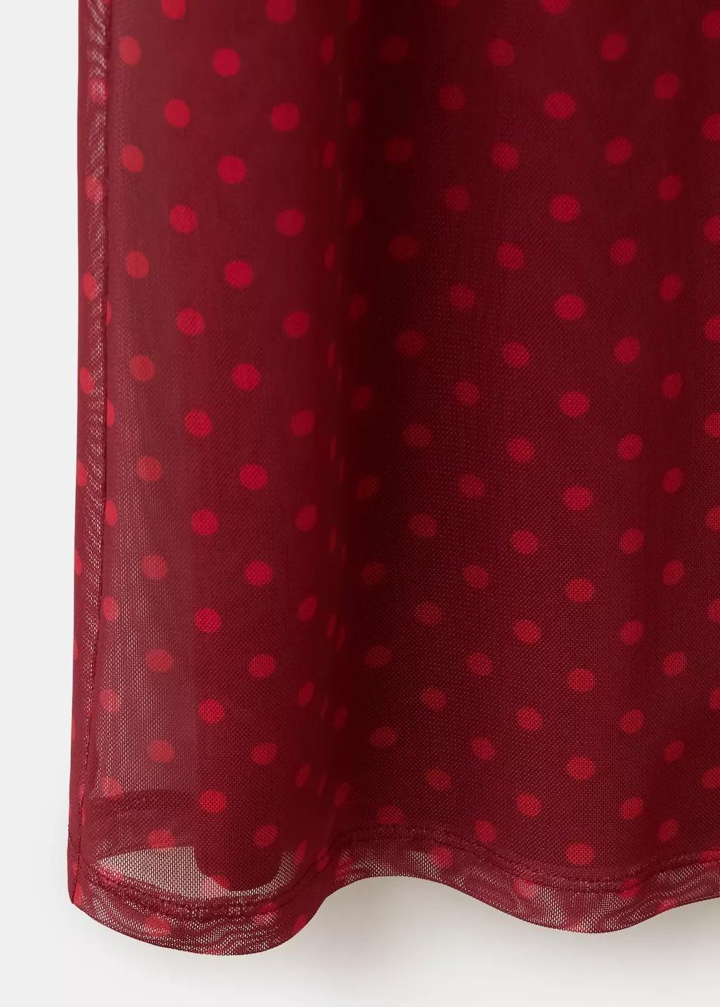 Red Polka Dot Tulle Skirt, 0201_70, large image number 5