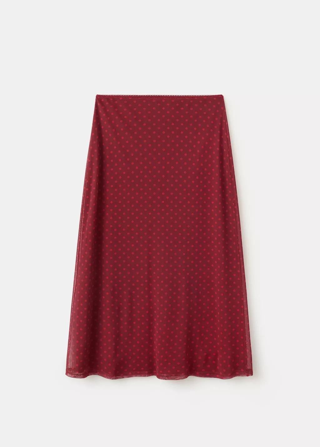 Red Polka Dot Tulle Skirt, 0201_70, large image number 7