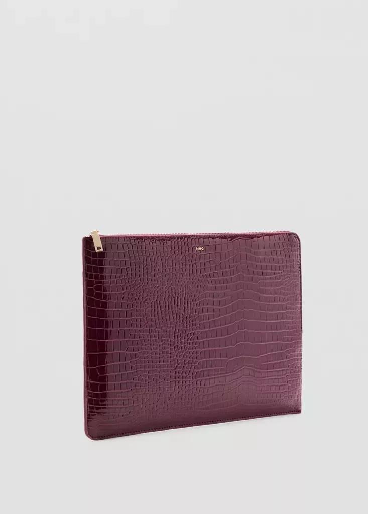 Burgundy Shiny Coco Laptop Sleeve, , large image number 1