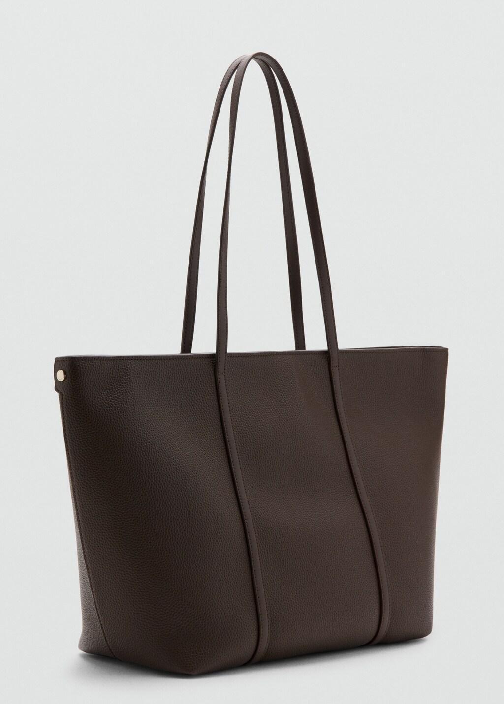 DARK BROWN Shopper bag with double handle, Dark Brown, large image number 0