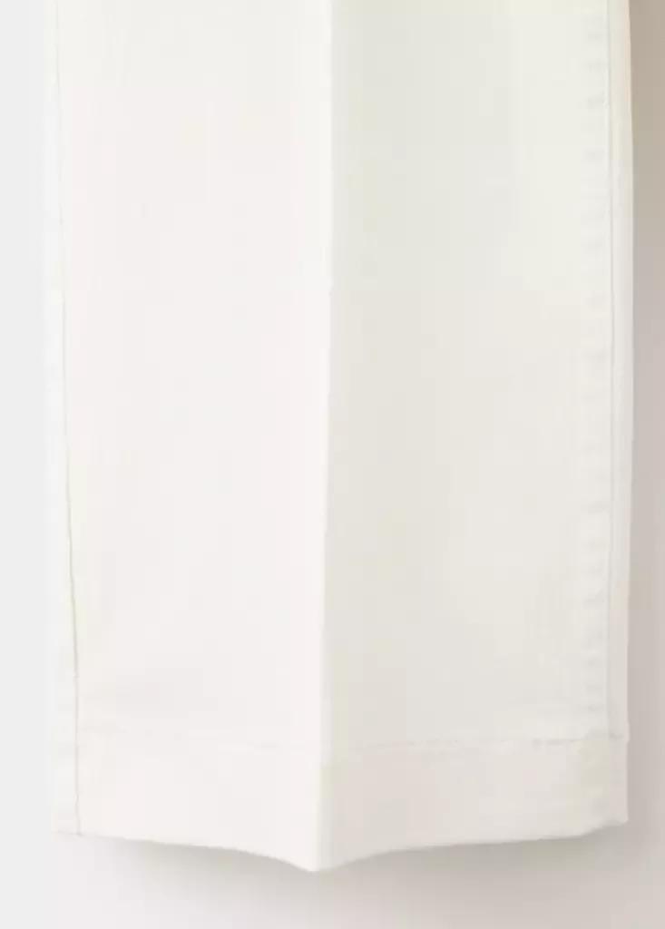 White Wide-Leg Jeans With Side Buttons, White, large image number 11