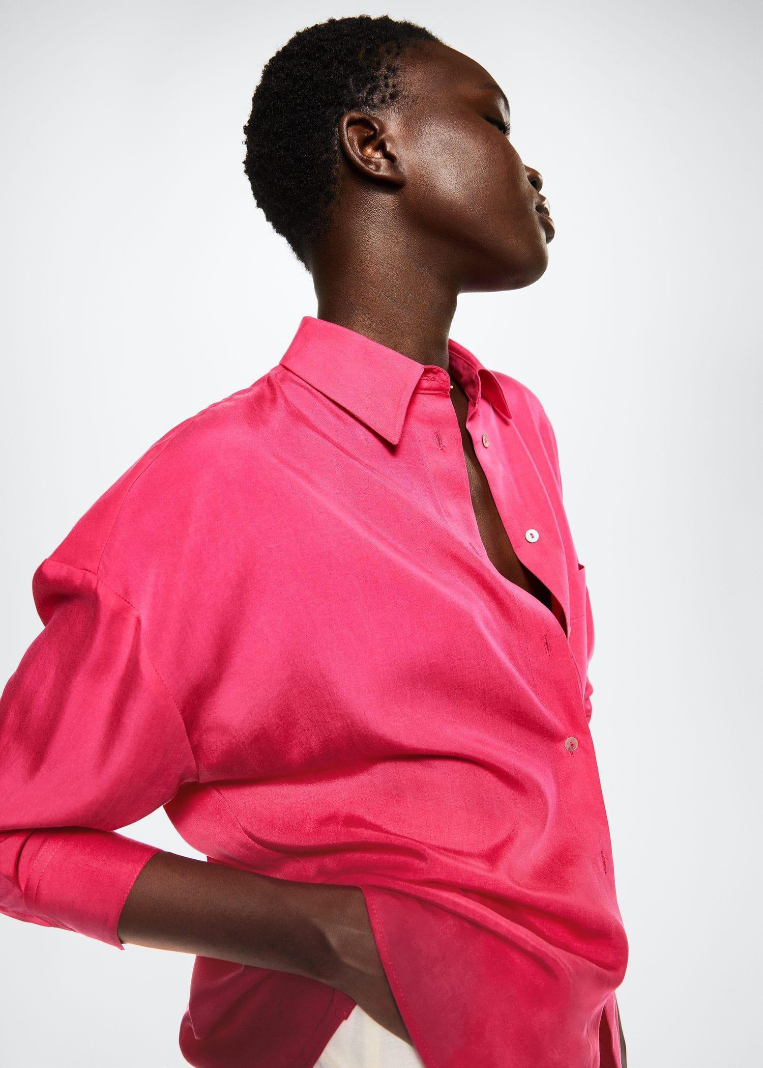 bright pink 100% lyocell shirt, , large image number 0