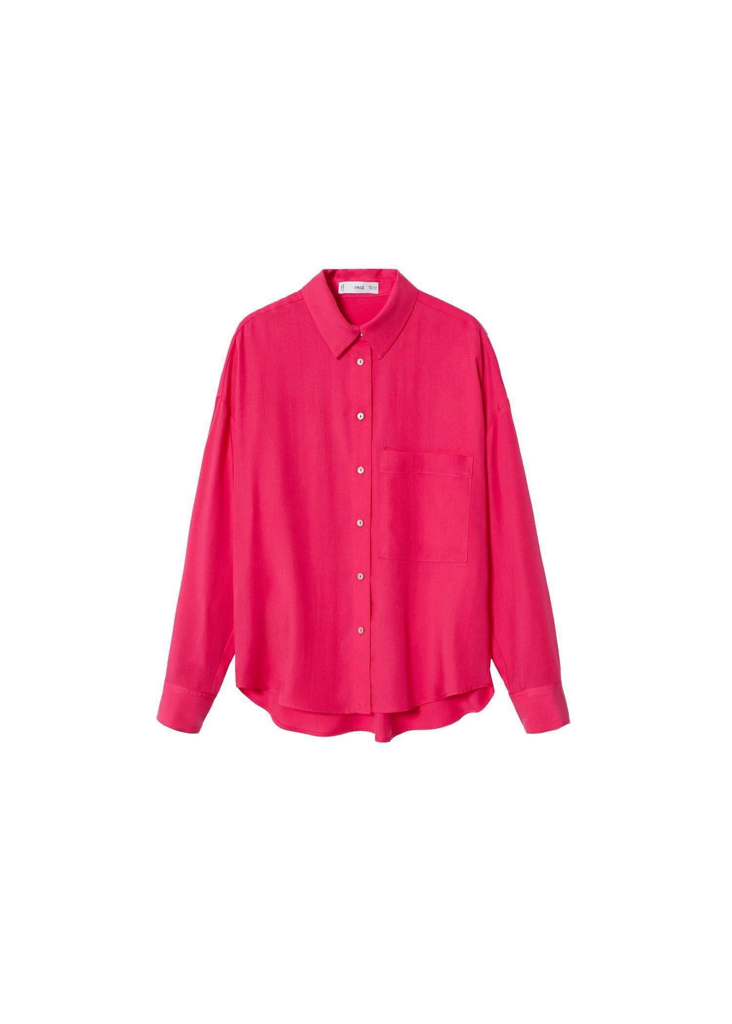 bright pink 100% lyocell shirt, , large image number 3