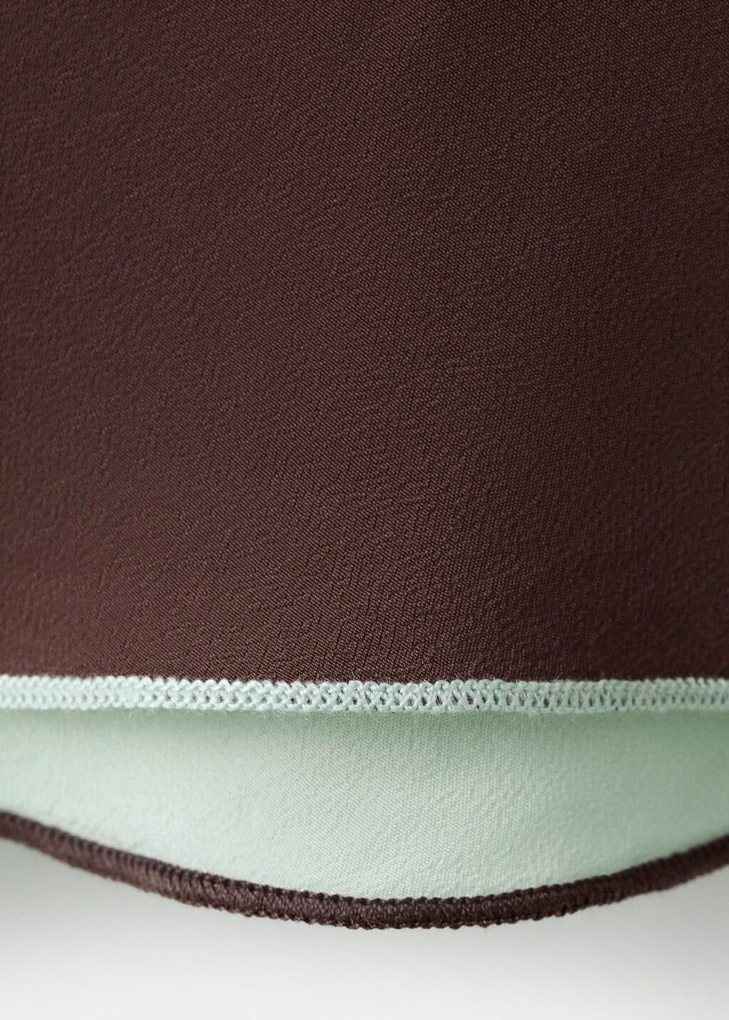 Brown Asymmetric Combined Top, Brown, large image number 1