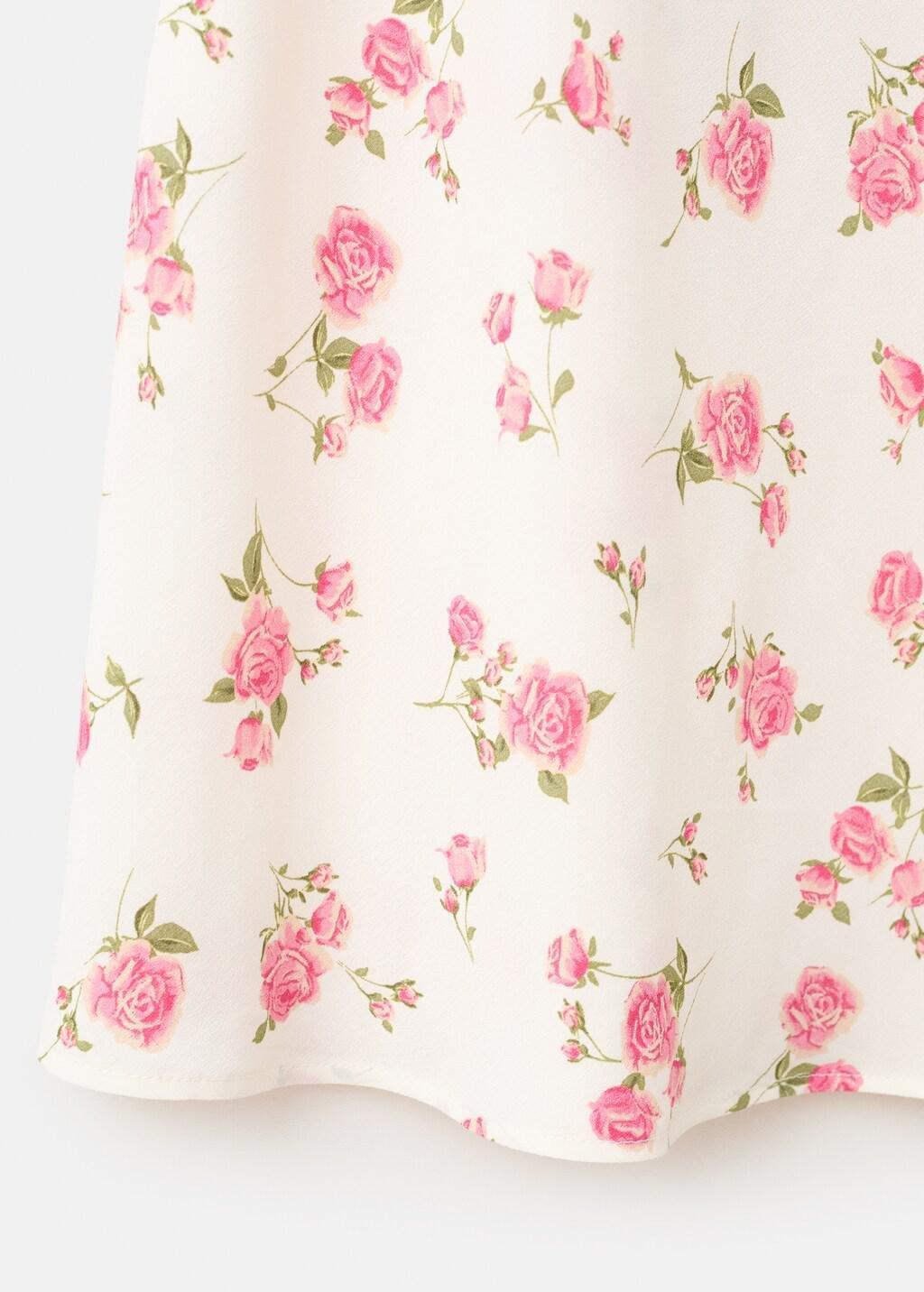 Black Floral Print Maxi Skirt, Black, large image number 1