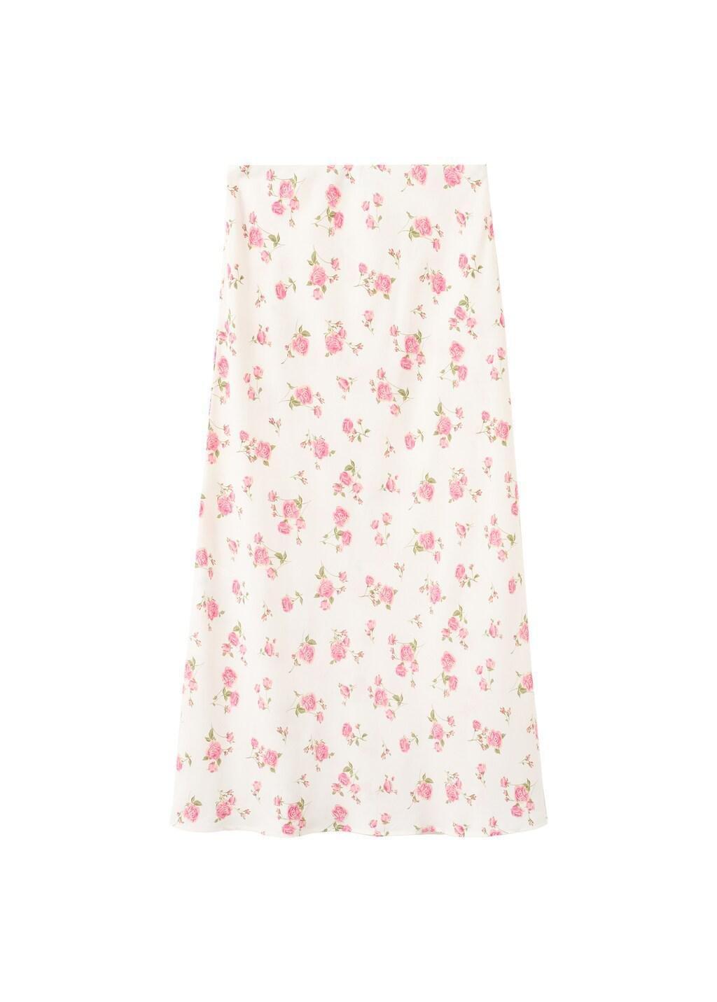 BLACK Floral print maxi skirt, Black, large image number 4