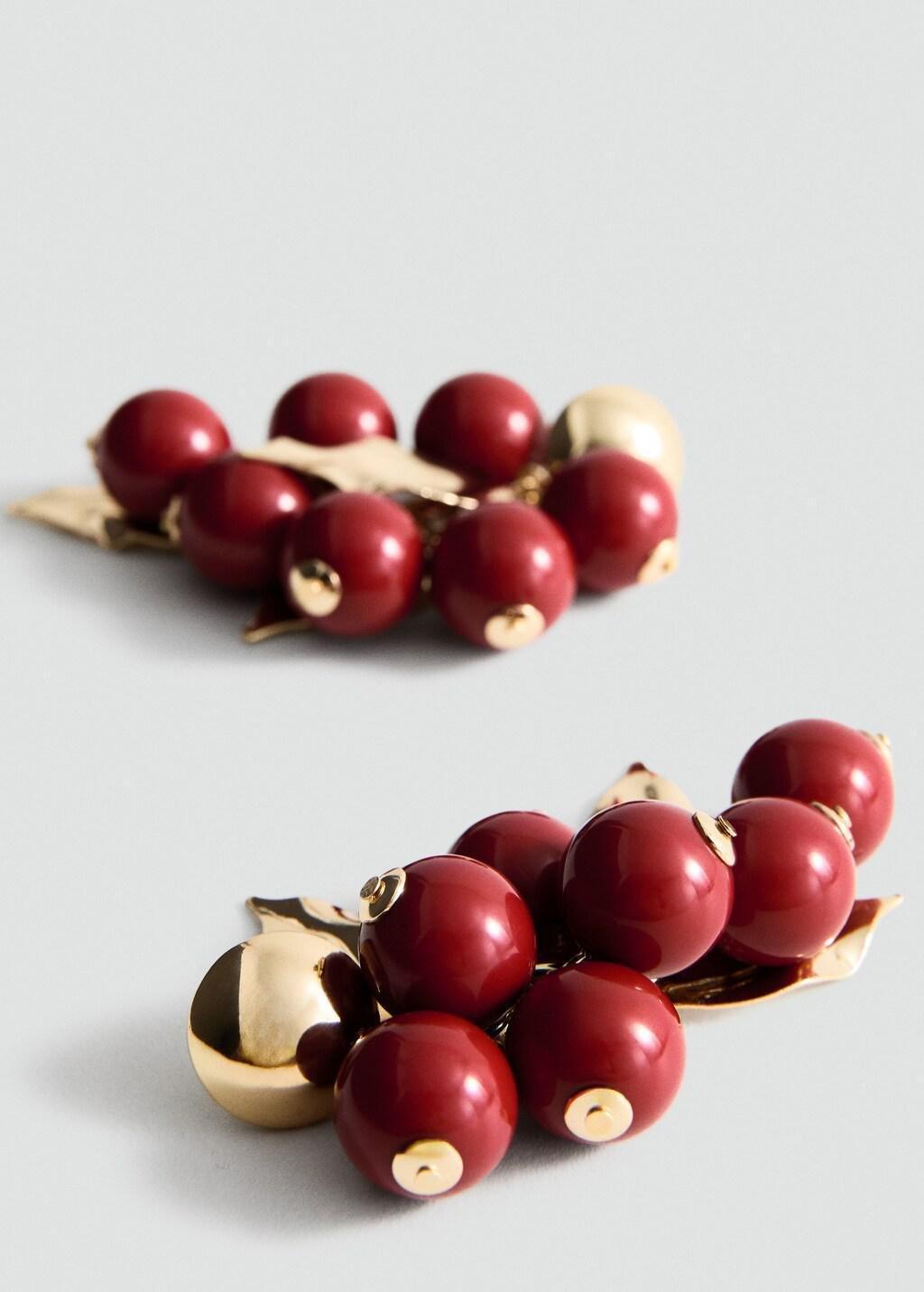 Gold Fruit Dangle Earrings, Gold, medium