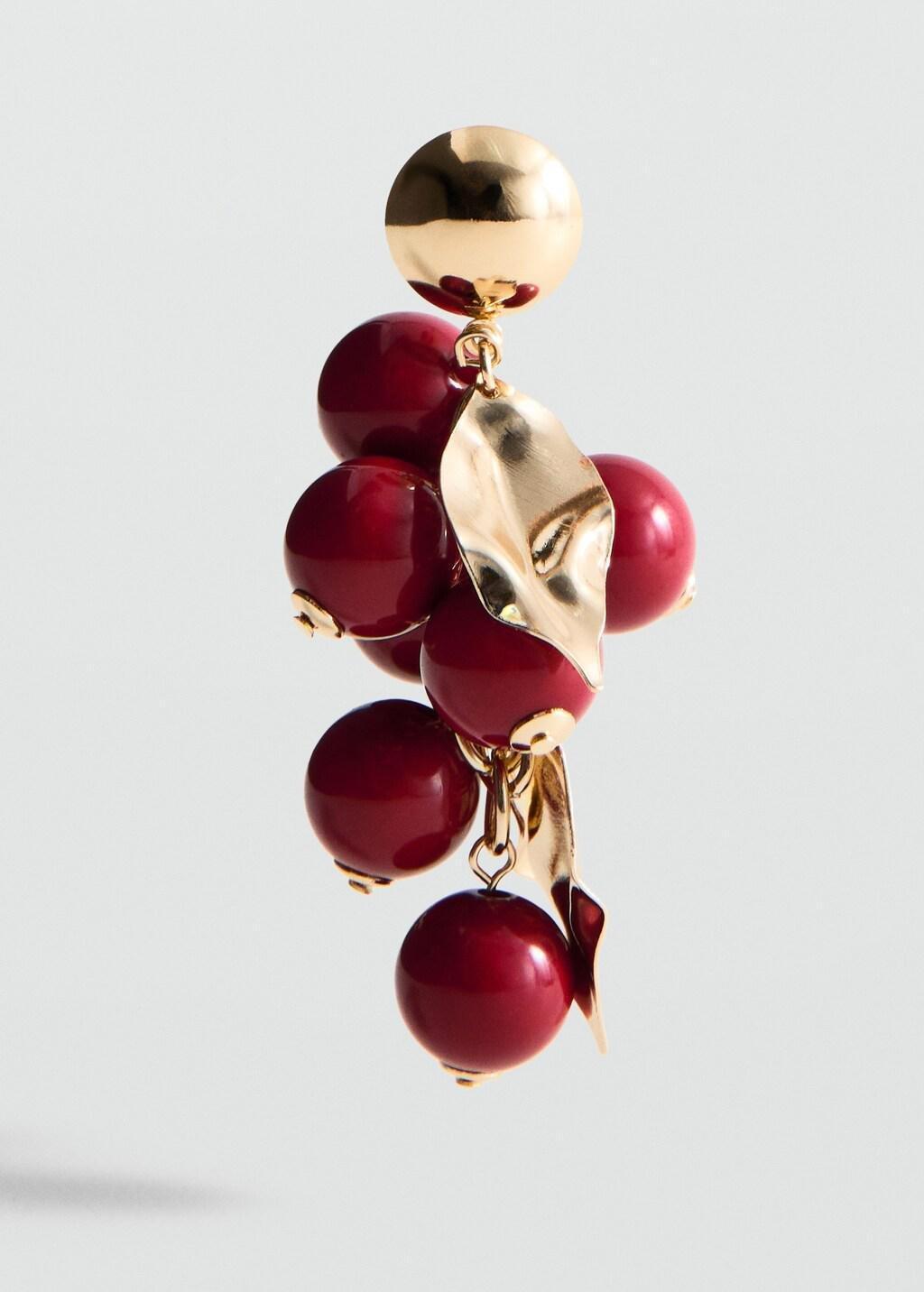 Gold Fruit Dangle Earrings, Gold, medium