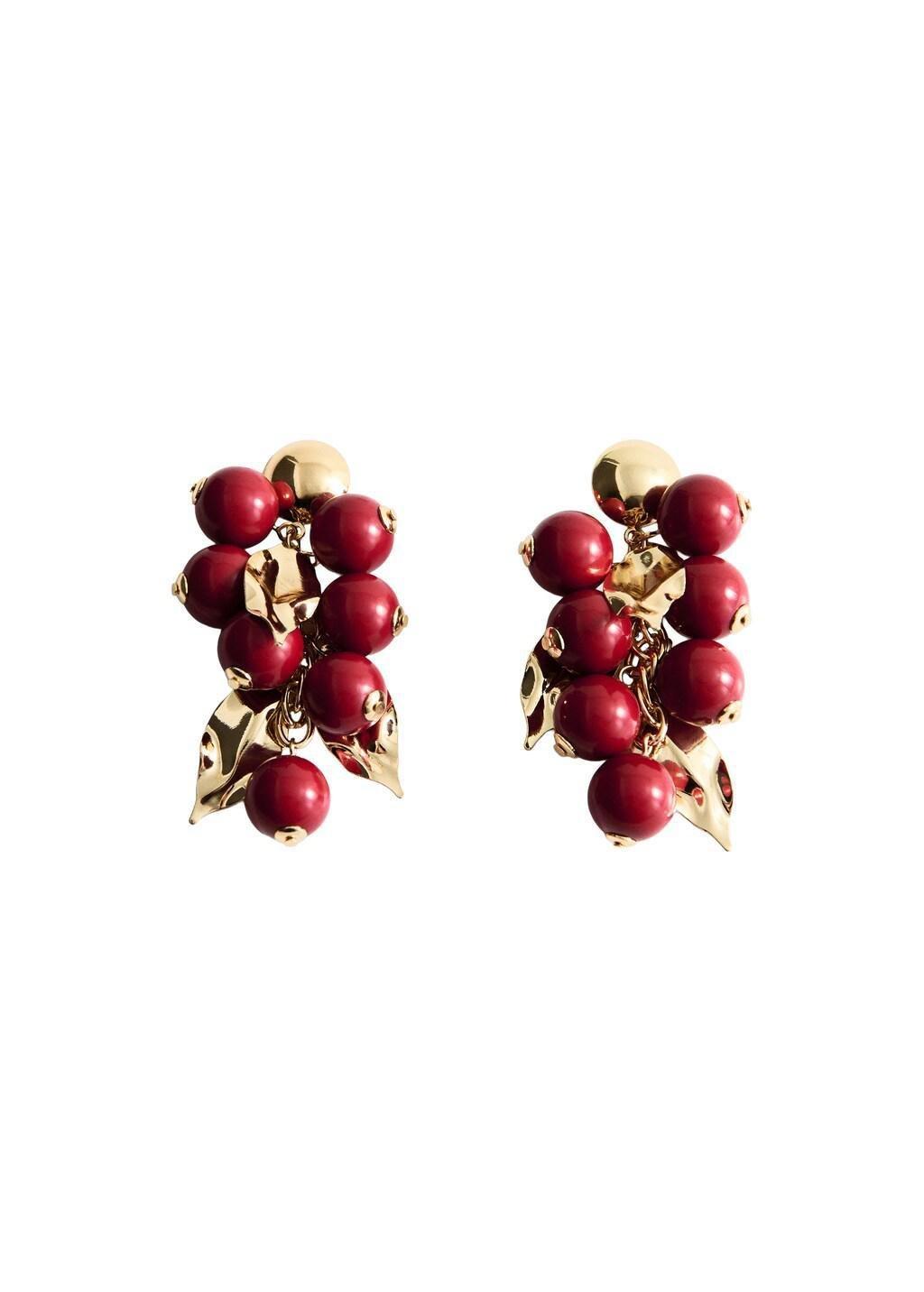 Gold Fruit Dangle Earrings, Gold, medium