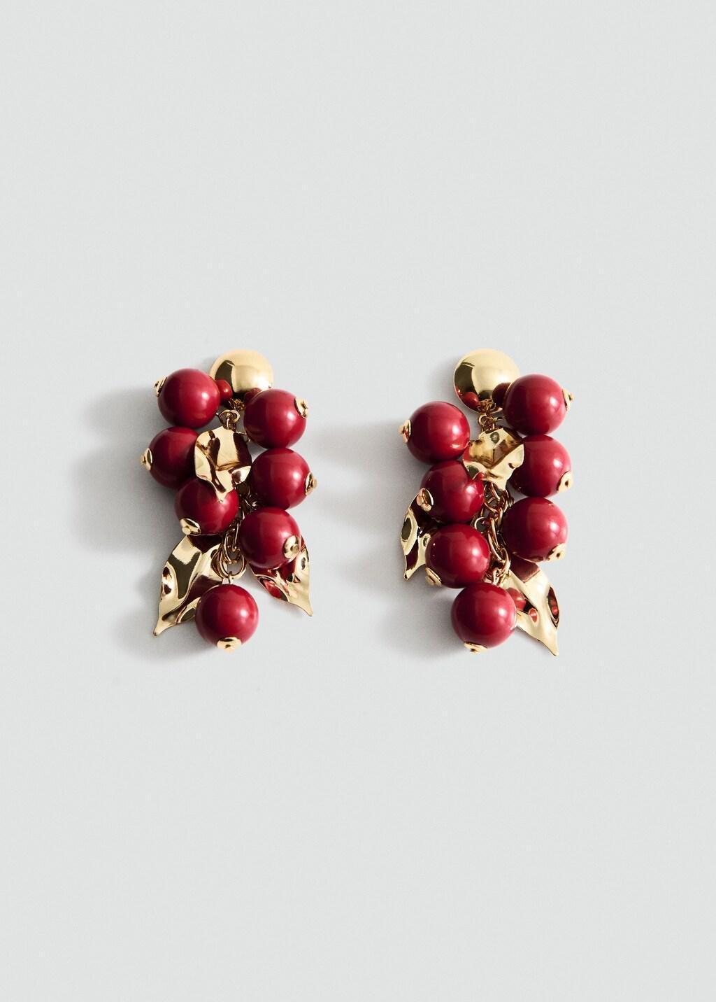 Gold Fruit Dangle Earrings, Gold, large image number 3