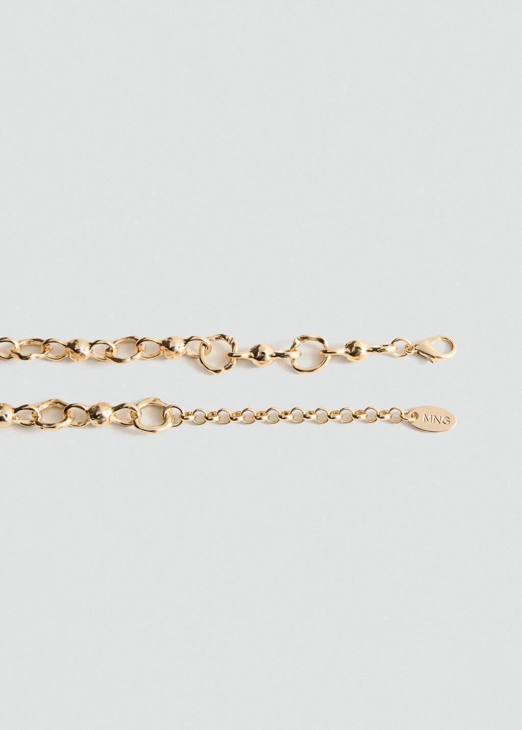 Gold Mixed Bead Necklace, Gold, medium