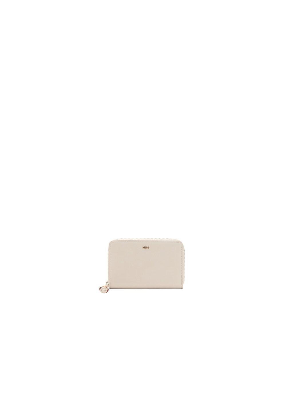 Beige Small Wallet With Saffiano Effect, Light Beige, large image number 2