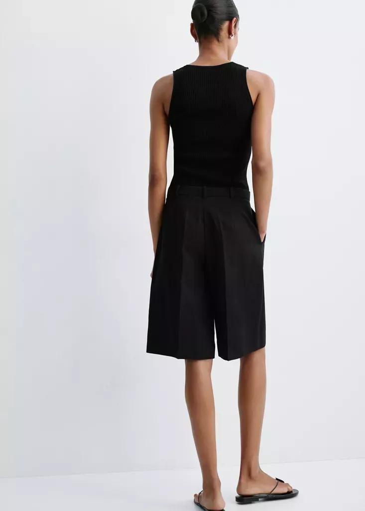 Black Lace Lyocell Top, Black, medium