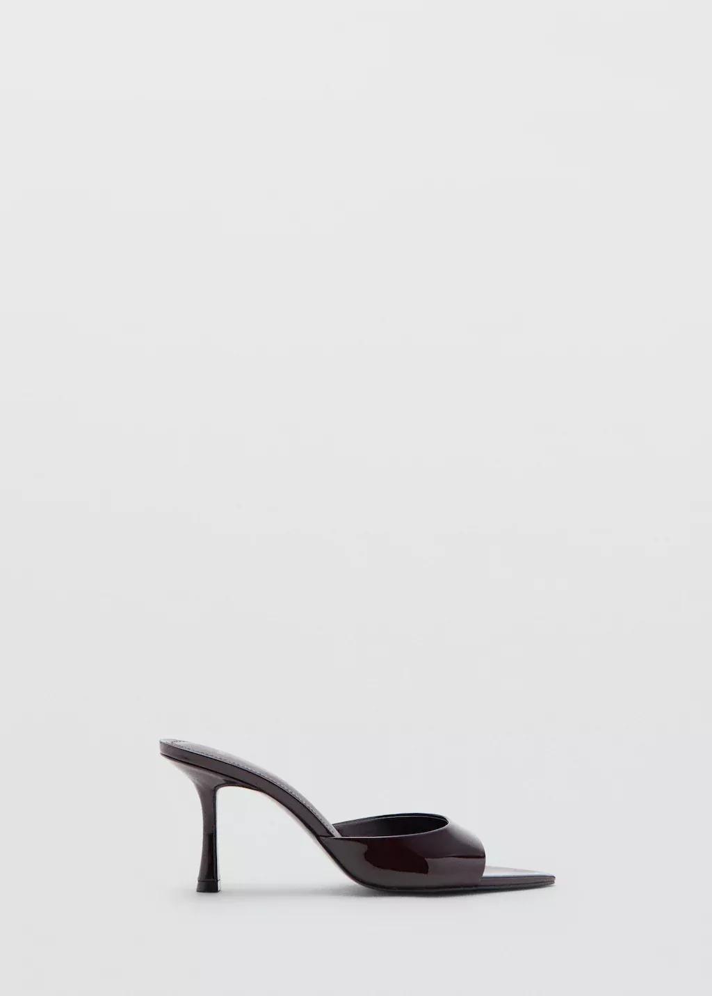 Red Patent Leather High-Heeled Sandals, Dark Red, large image number 3