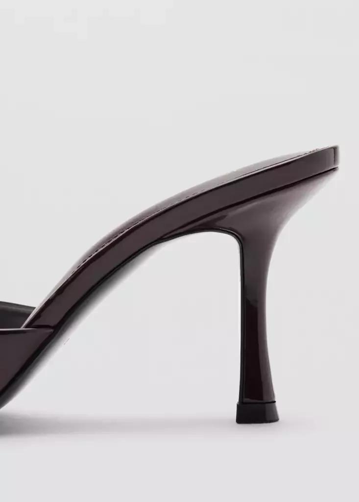 Red Patent Leather High-Heeled Sandals, Dark Red, large image number 6