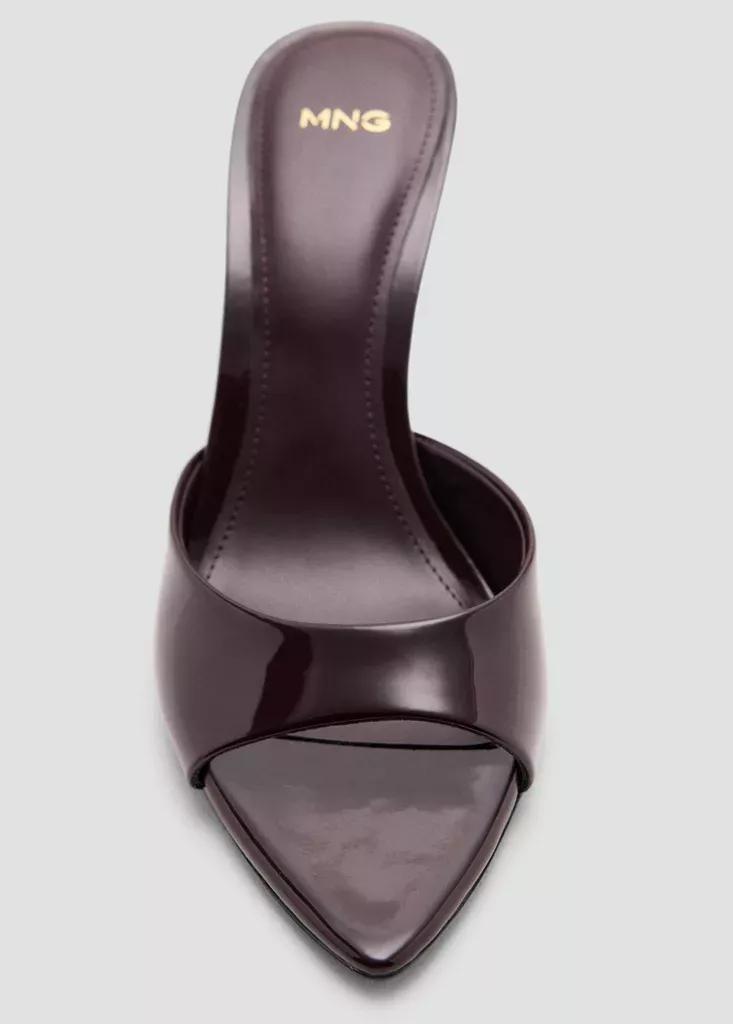 Red Patent Leather High-Heeled Sandals, Dark Red, large image number 8