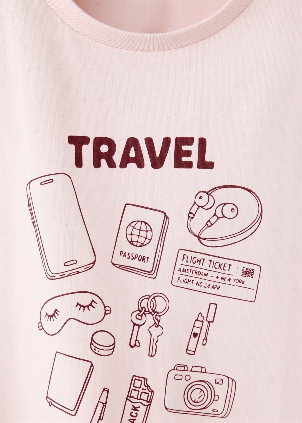PINK Printed cotton-blend t-shirt, Kids Girls, Pink, large image number 1