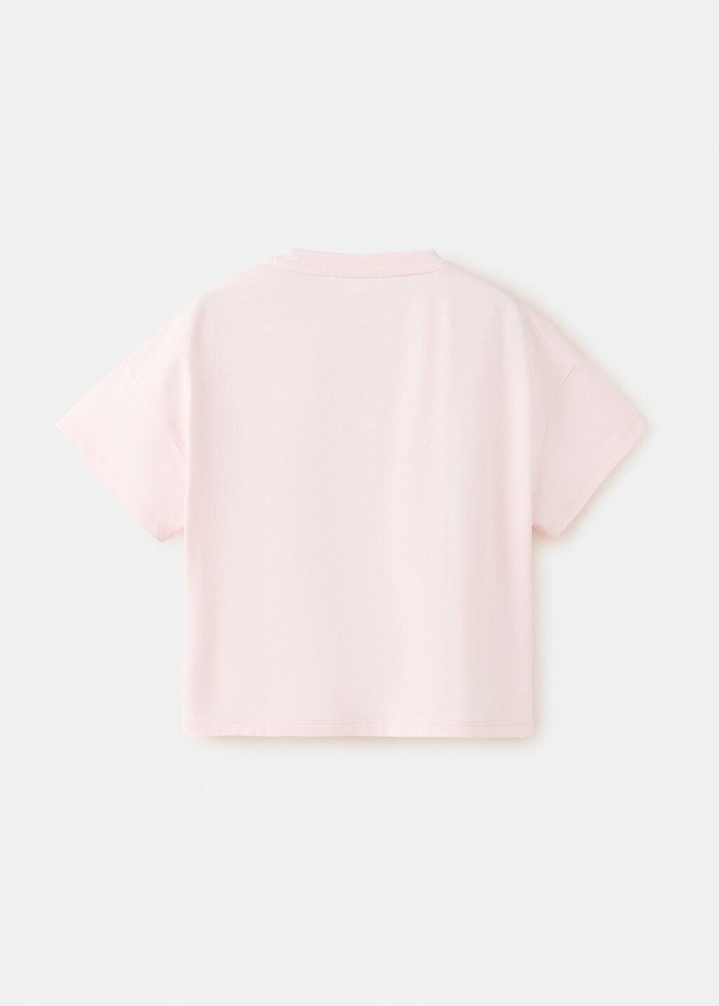 PINK Printed cotton-blend t-shirt, Kids Girls, Pink, large image number 3