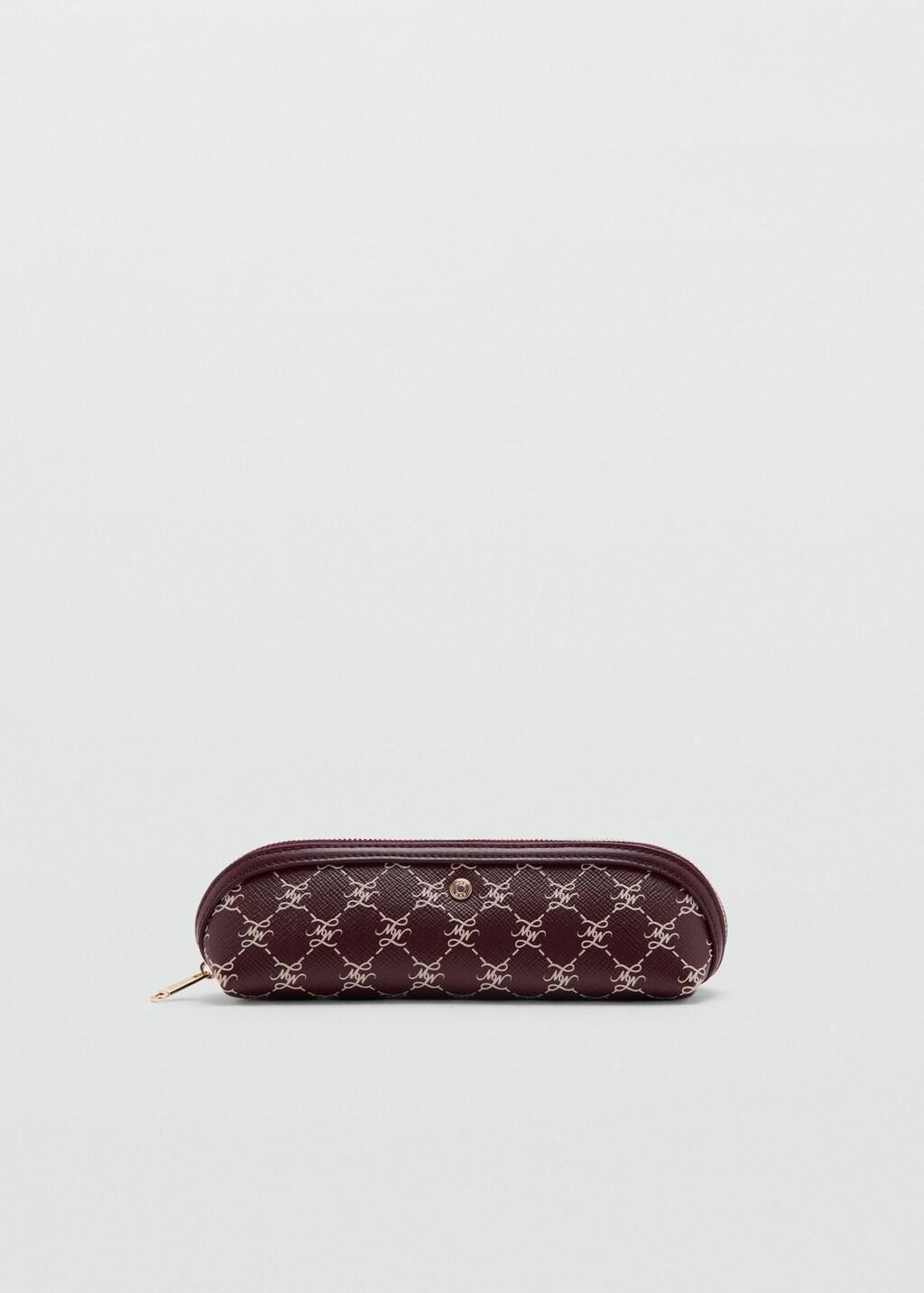 Red Zip Case With Printed Logo, Dark Red, large image number 3