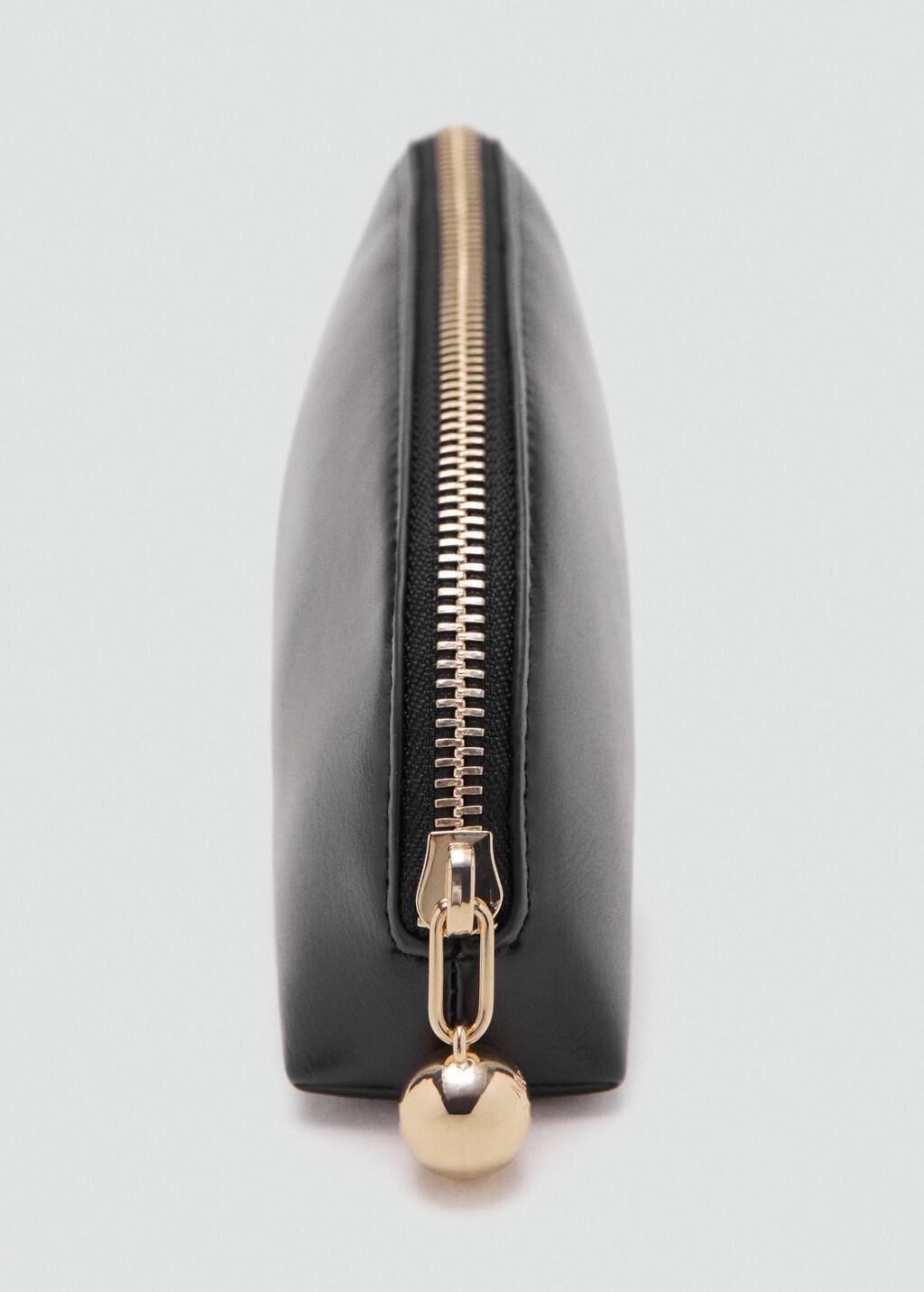 BLACK Mini beaded zip case, Black, large image number 1