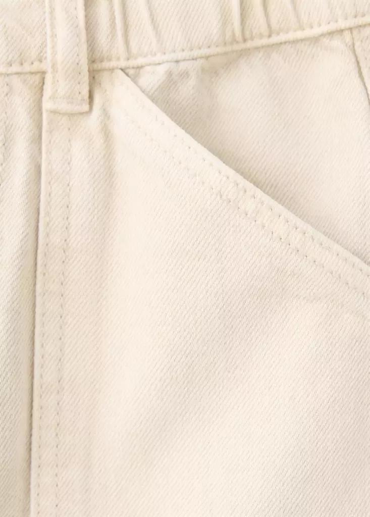 Brown Straight Jeans With Elasticated Waistband, Baby Boys, Light Pastel Brown, large image number 3