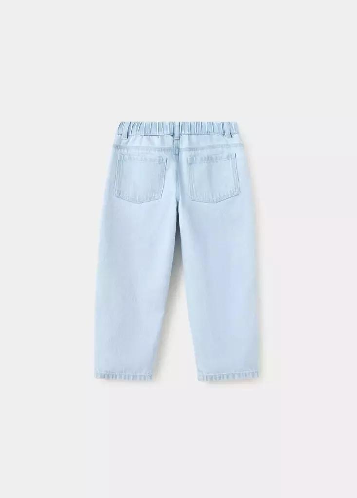 Blue Straight Jeans With Elasticated Waistband, Baby Boys, Open Blue, medium