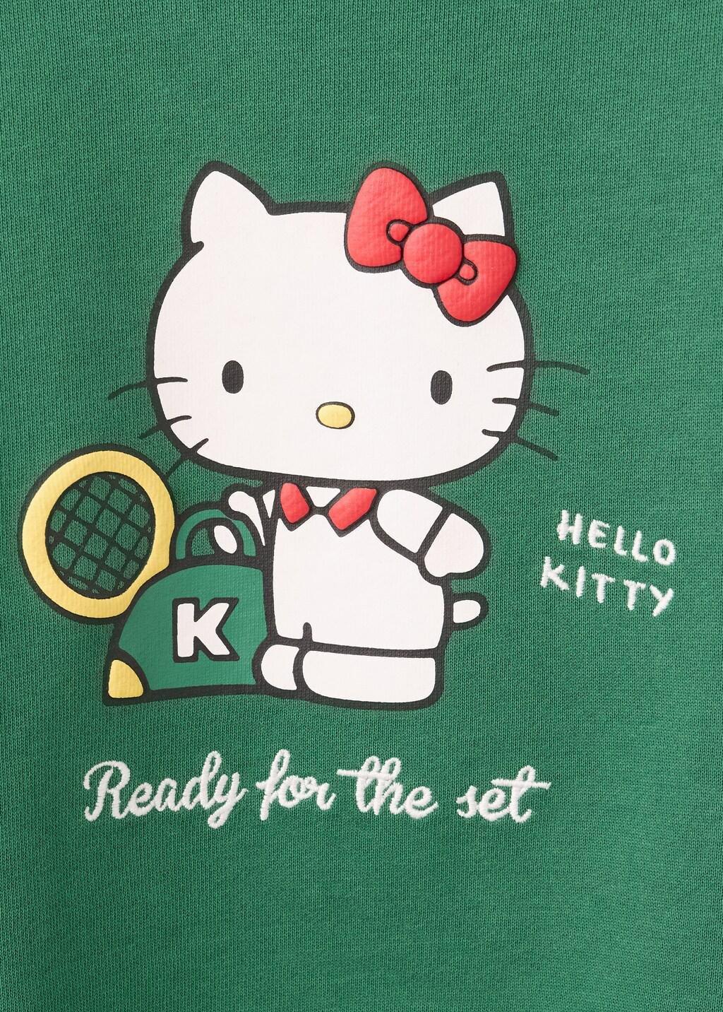 Green Hello Kitty Sweatshirt, Baby Girl, Green, large image number 0