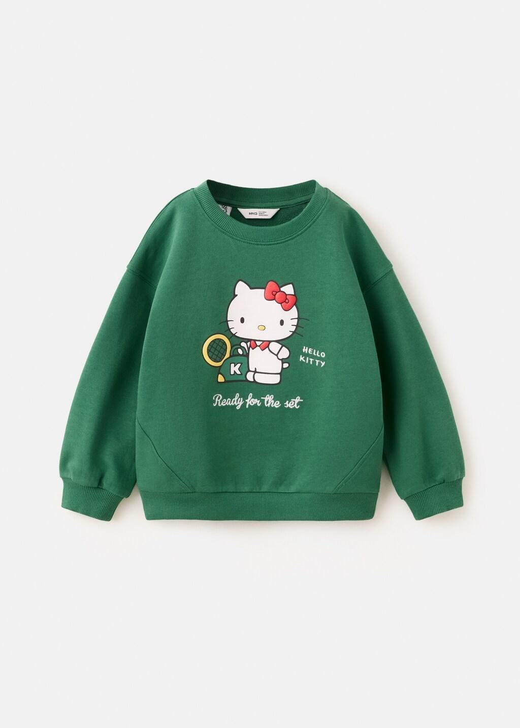 Green Hello Kitty Sweatshirt, Baby Girl, Green, large image number 3