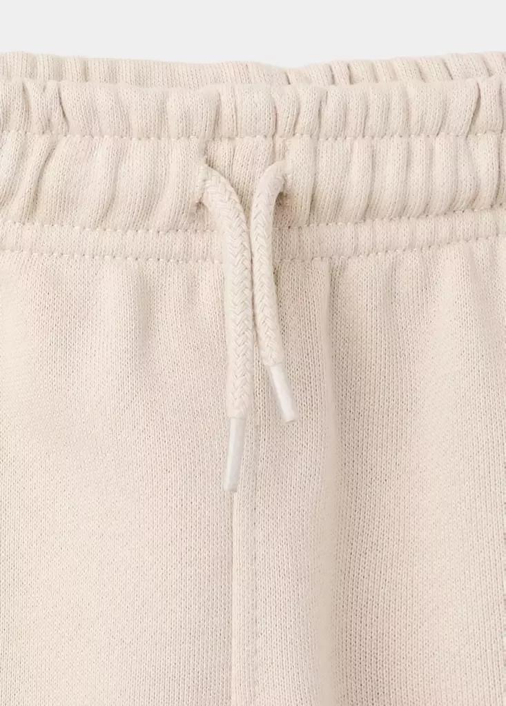 Beige Cotton Jogger Trousers, , large image number 3