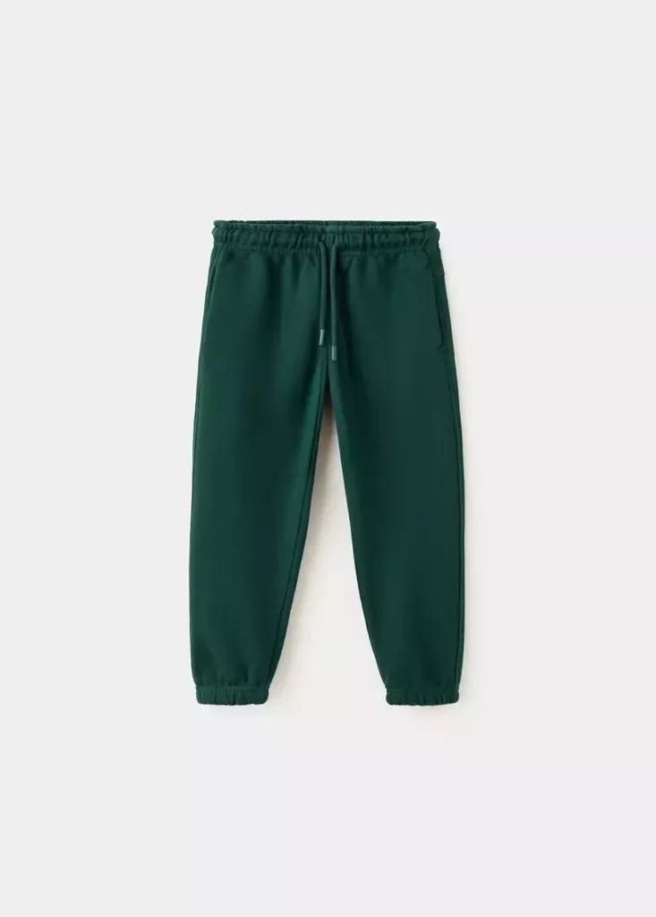 Green Cotton Jogger Trousers, , large image number 0