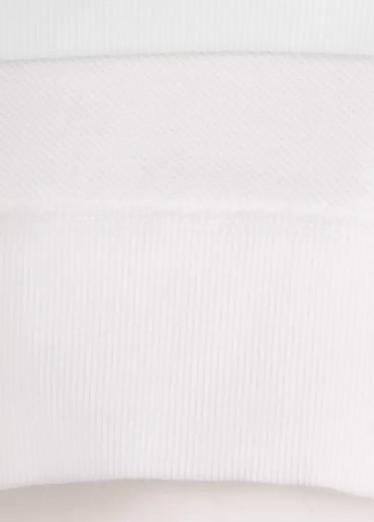White Printed Cotton Sweatshirt, Kids Girls, Natural White, large image number 3